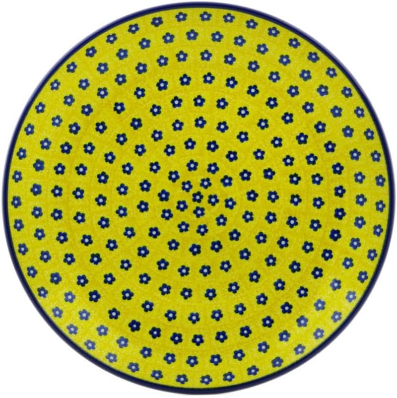 Polish Pottery Gallery Authentic Polish Pottery Lunch Plate in Sunshine Design Handmade in Bolesawiec Poland by Ceramika Artystyczna  Certificate of Authenticity - Image 1