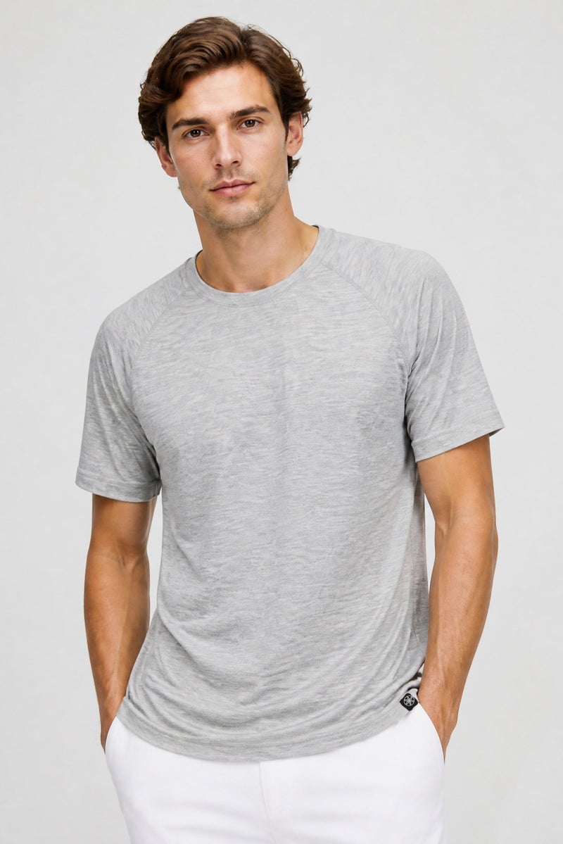 Gaiam Men Slim Fit Short Sleeve Training T-shirt, Grey - Image 1