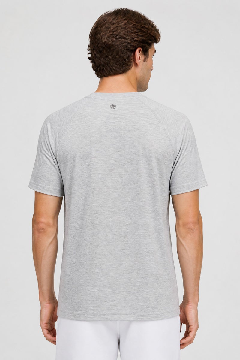 Gaiam Men Slim Fit Short Sleeve Training T-shirt, Grey - Image 5
