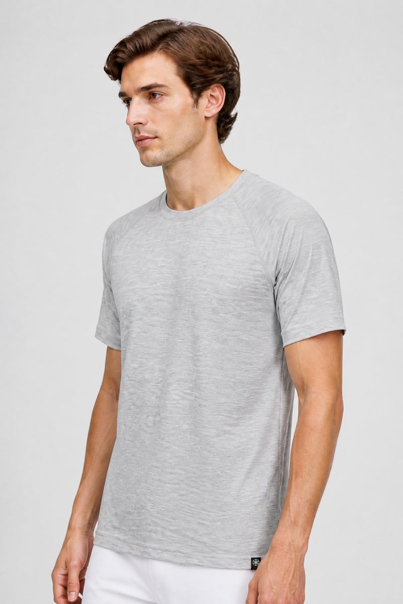Gaiam Men Slim Fit Short Sleeve Training T-shirt, Grey - Image 4