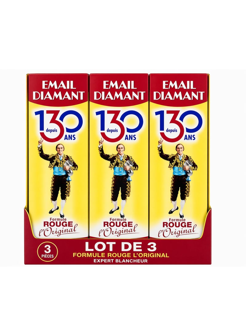 Email Diamant Red Toothpaste 75ml 3PCS– Whitening Toothpaste for Strong Teeth & Fresh Breath - Image 2