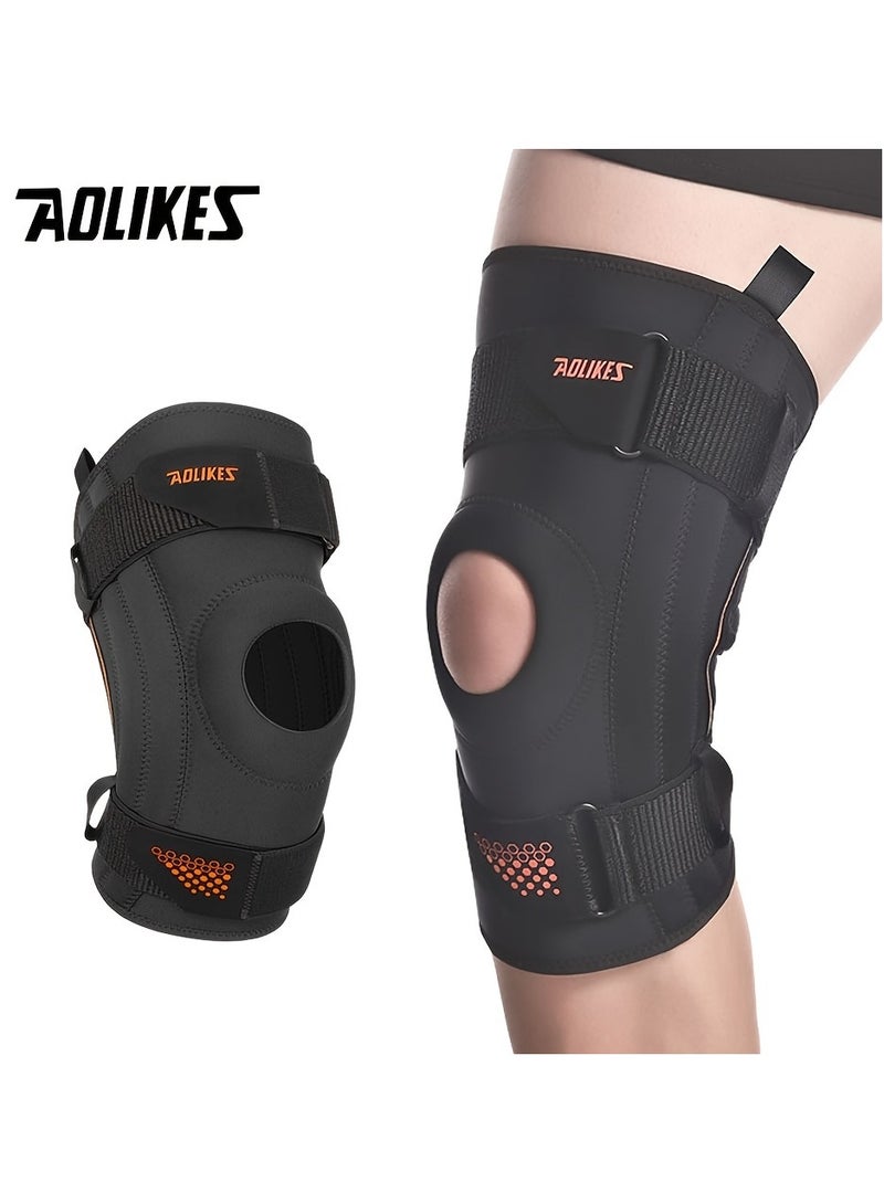 AOLIKES Neoprene Knee Support with 4-Spring Compression u0026 Stability - Sports Exercise Knee Brace - Order One Size Up（XL） - Image 1