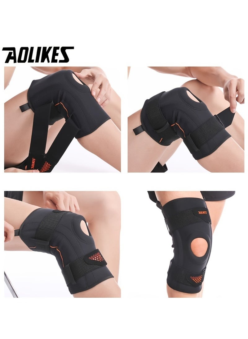 AOLIKES Neoprene Knee Support with 4-Spring Compression u0026 Stability - Sports Exercise Knee Brace - Order One Size Up（XL） - Image 5