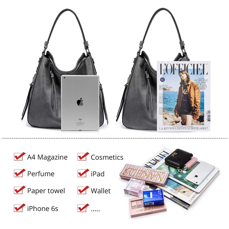 Realer Handbags for Women Hobo Purse Large Ladies Crossbody Shoulder Bag Faux Leather - Image 3