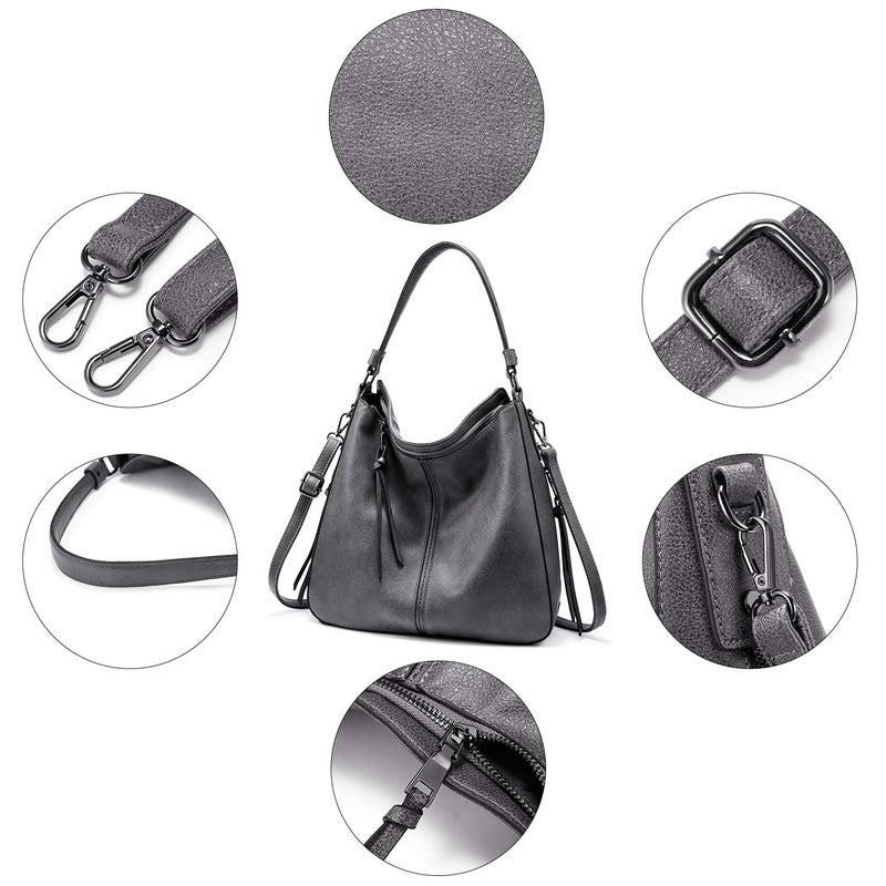 Realer Handbags for Women Hobo Purse Large Ladies Crossbody Shoulder Bag Faux Leather - Image 5