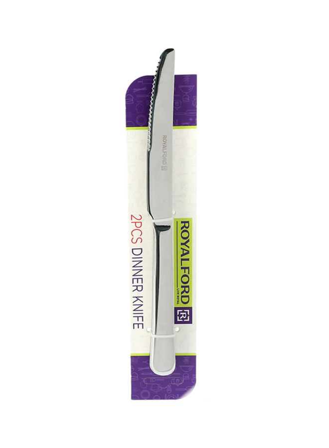 Royalford 2-Piece Steak Knife Set Silver - Image 5