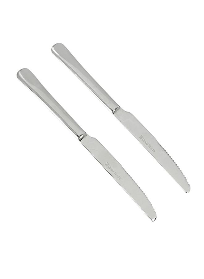 Royalford 2-Piece Steak Knife Set Silver - Image 3