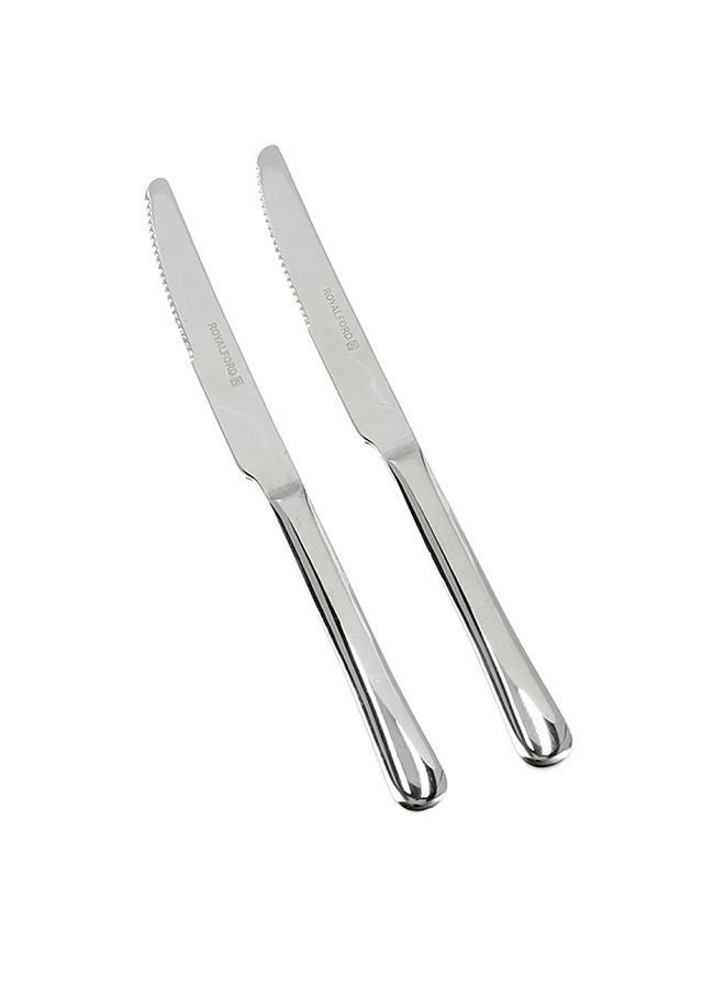 Royalford 2-Piece Steak Knife Set Silver - Image 1