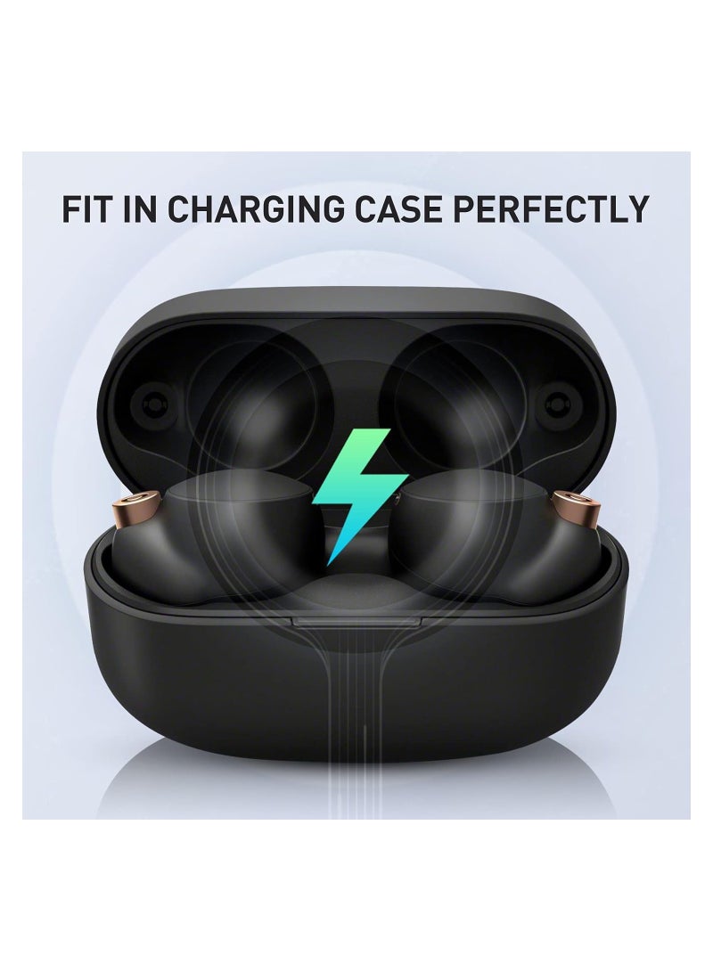 KASTWAVE Memory Foam Tips for Sony WF-1000XM4 / WF-1000XM3, Anti-Slip Replacement Ear Tips for Sony True Wireless Earphones, Fit in The Charging Case, Perfect Noise Cancellation, 3 Pairs (Assorted Size, Black) - Image 4