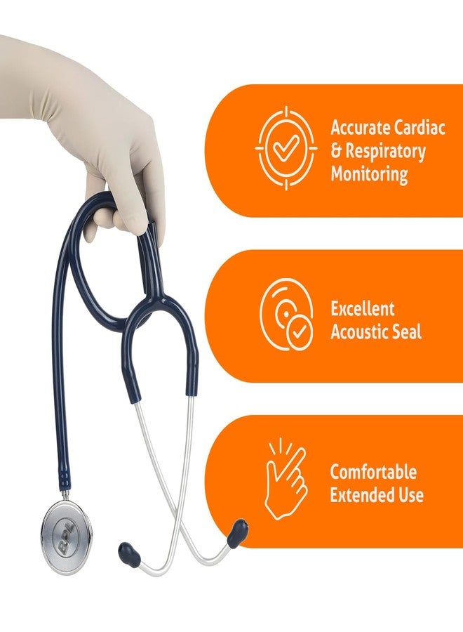 BPL Medical Technologies ST-03 Brass Dual Adult Chest Piece Stethoscope|High Acoustic Level, Versatile Chestpiece for Adult & Pediatric Use|Medical Instrument for Auscultation - Blue - Image 4