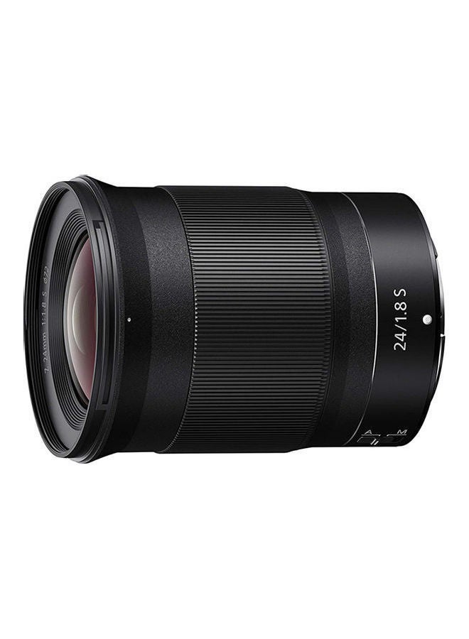 نيكون عدسة نيكور زي مقاس 24 ملم ببعد بؤري f/1.8 S بزاوية واسعة للكاميرات غير العاكسة أسود - Image 1