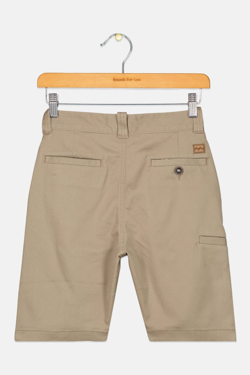 Billabong Kids Boy Regular Fit Plain Walking Shorts, Khaki - Image 2
