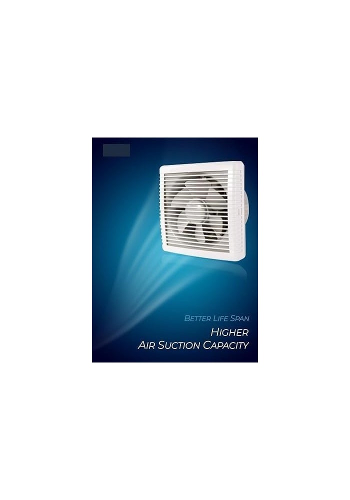 Ventilation Exhaust Fan with Automatic Shutter - Low-Noise Window Mount for Kitchen, Bathroom, Office & Home Air Circulation (6-INCH, White) - Image 4