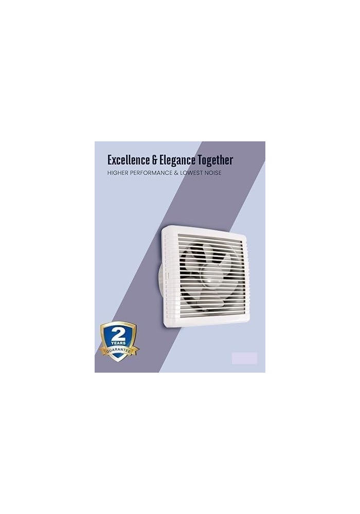Ventilation Exhaust Fan with Automatic Shutter - Low-Noise Window Mount for Kitchen, Bathroom, Office & Home Air Circulation (6-INCH, White) - Image 3