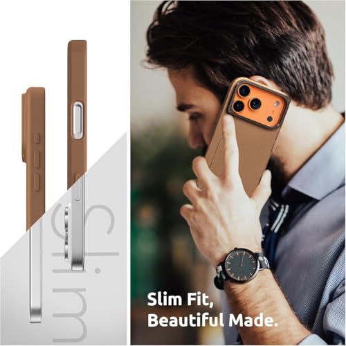 VONZEE Hybrid Shockproof Back Cover Case Compatible with iPhone 17 Pro 6.3'', TPU+ Polycarbonate Transparent Anti-Yellow Non-Slip Full-Body Protection Back Phone Case - Orange - Image 3