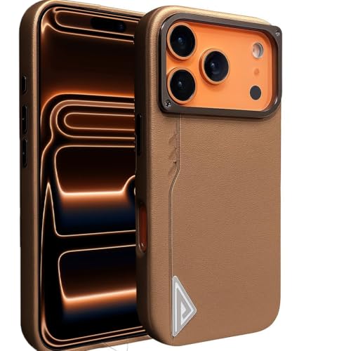 VONZEE Hybrid Shockproof Back Cover Case Compatible with iPhone 17 Pro 6.3'', TPU+ Polycarbonate Transparent Anti-Yellow Non-Slip Full-Body Protection Back Phone Case - Orange - Image 1