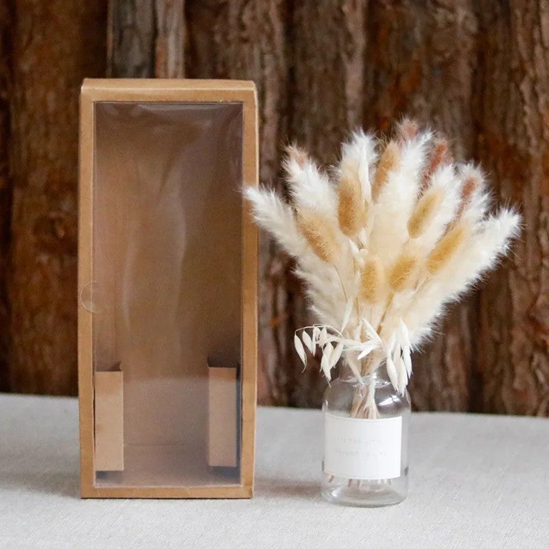 Bluejw G89 Modern Nordic Style Clear Glass Bottle Vase for Dried Plants, Dry Flowers, Reed Diffuser – Elegant Minimalist Decor for Home & Office - Image 2