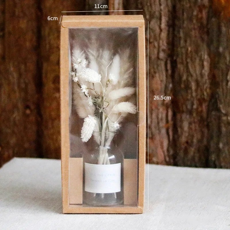Bluejw G89 Modern Nordic Style Clear Glass Bottle Vase for Dried Plants, Dry Flowers, Reed Diffuser – Elegant Minimalist Decor for Home & Office - Image 5