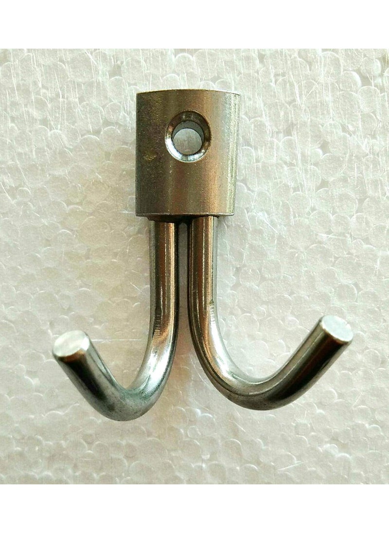 A TO Z A to Z Dubble Hook Hanger Khiti Solid Stainless Steel Pack of 5  - Image 2
