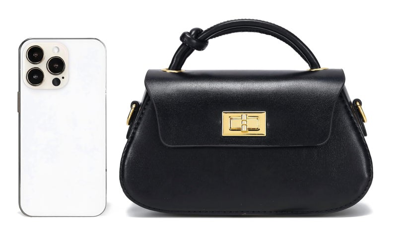 JHVYF mini womens purses and handbags Stylish and Simple Crossbody Bag Black - Image 4