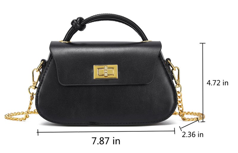 JHVYF mini womens purses and handbags Stylish and Simple Crossbody Bag Black - Image 3
