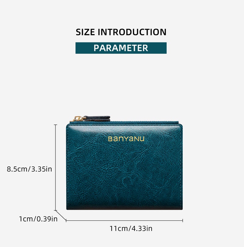 banyanu Women's Genuine Leather Wallet  Slim Minimalist Cardholder with RFID Protection - BYN-8106 - Image 5