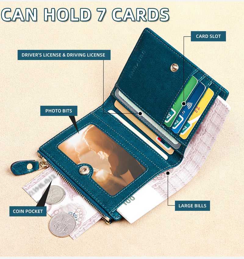 banyanu Women's Genuine Leather Wallet  Slim Minimalist Cardholder with RFID Protection - BYN-8106 - Image 2