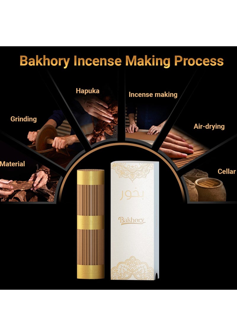 بخورى أعواد بخور العود الكمبودي، سمك 3 مم، 146 عودًا للديكور المنزلي، والمكتب، والتأمل، واليوغا - Image 2