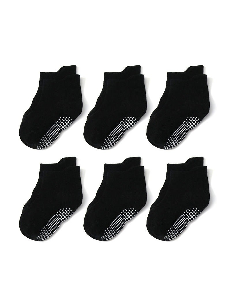 Children's Floor Socks Baby Non-Slip Socks 6 Pairs - Image 1