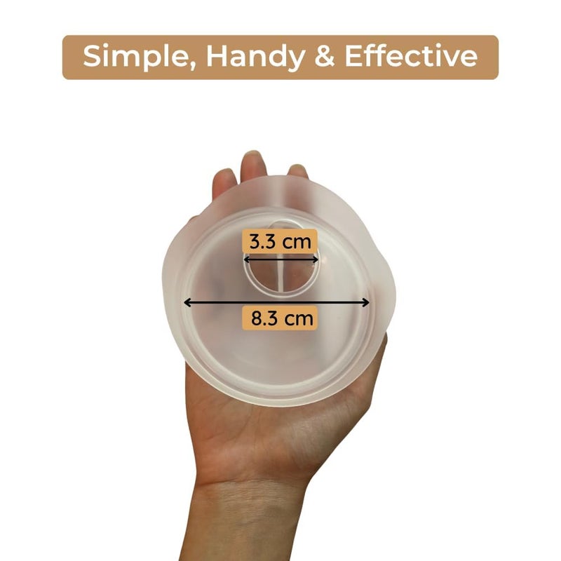 Clickify Breast Milk Collector Cup for Nursing Moms|No Groove and Leak Proof Reusable Breast Milk Storage (Breast Milk Collector) - Image 2