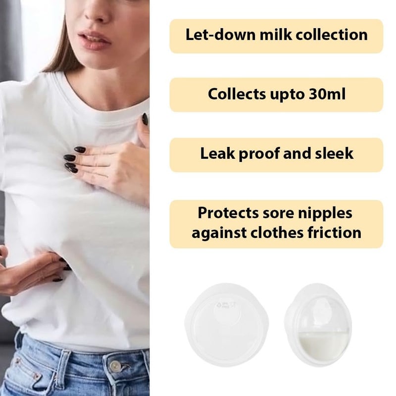 Clickify Breast Milk Collector Cup for Nursing Moms|No Groove and Leak Proof Reusable Breast Milk Storage (Breast Milk Collector) - Image 3
