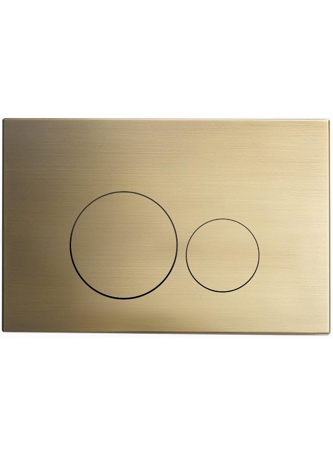 Swiss Madison Well Made Forever Wall Mount Actuator Flush Push Button Plate in Brushed Brass  - Image 1