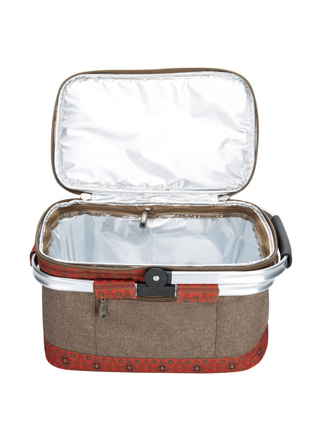 AL SANIDI Heat and cold insulated keeping bag for food and drinks, Food bag for Trips, Oud, Size 39.5*24.5*24 Cm  - Image 3