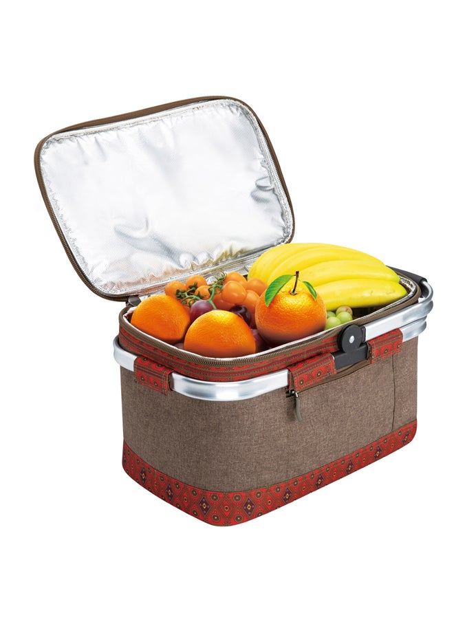 AL SANIDI Heat and cold insulated keeping bag for food and drinks, Food bag for Trips, Oud, Size 39.5*24.5*24 Cm  - Image 4
