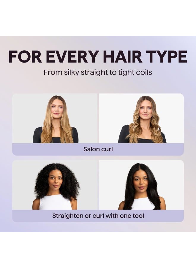 wavytalk ويفيتوك أيرفلو ستايلر دوامة تجعيد الشعر، مكواة فرد وتجعيد 2 في 1، مكواة تجعيد ومكواة مسطحة مطورة تحقق تجعيد في تمريرة واحدة، ضرر أقل للشعر - Image 4