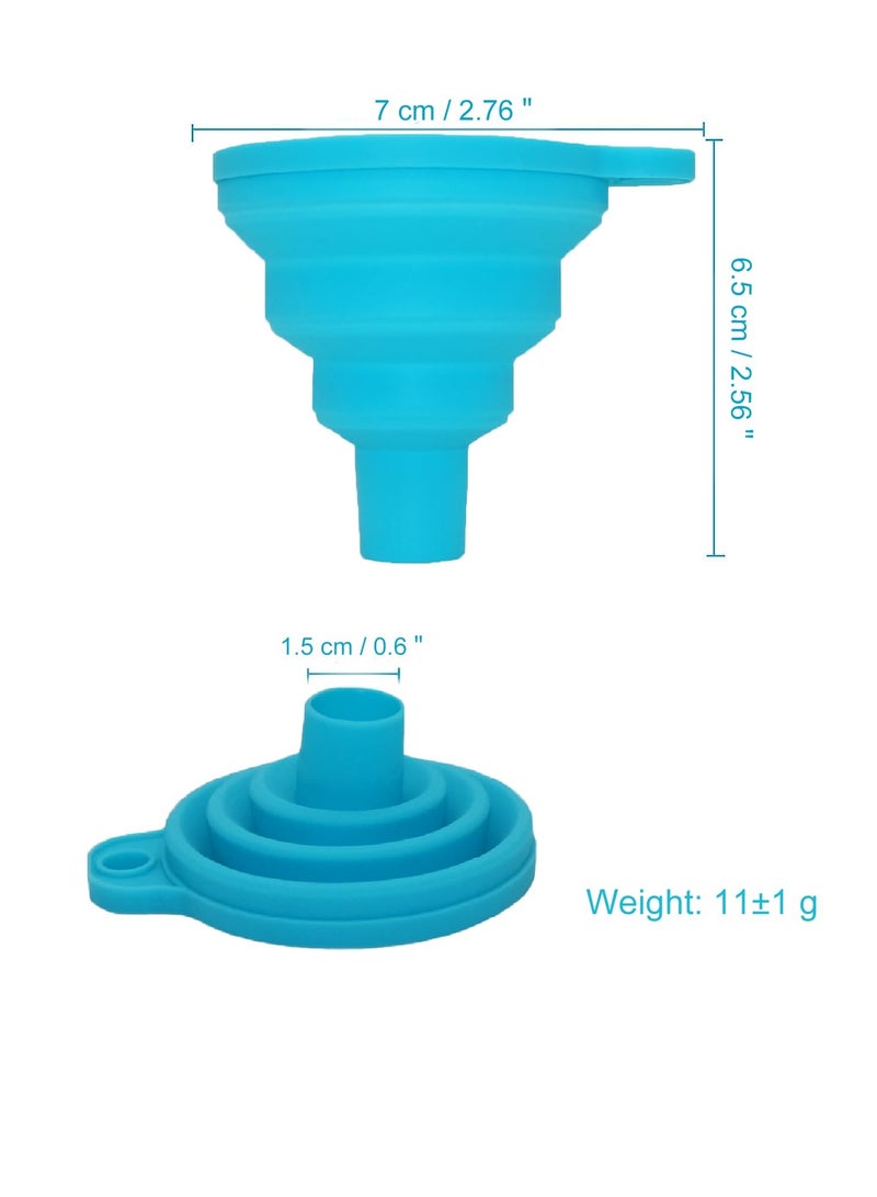 Funnels for Filling Bottles Set of 2, Food Grade Silicone Funnel for Kitchen Use. Small Collapsible Funnel Bottle Funnel for Water Liquid Protein Powder Transfer.  - Image 2