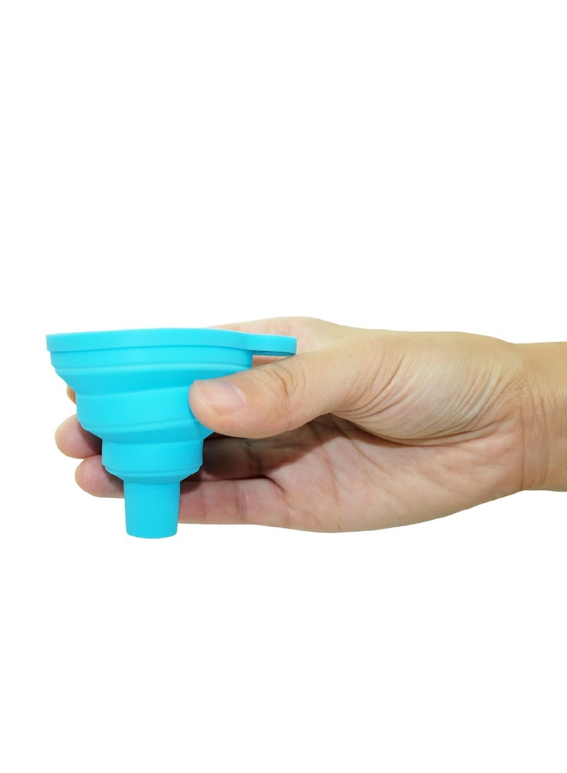Funnels for Filling Bottles Set of 2, Food Grade Silicone Funnel for Kitchen Use. Small Collapsible Funnel Bottle Funnel for Water Liquid Protein Powder Transfer.  - Image 3