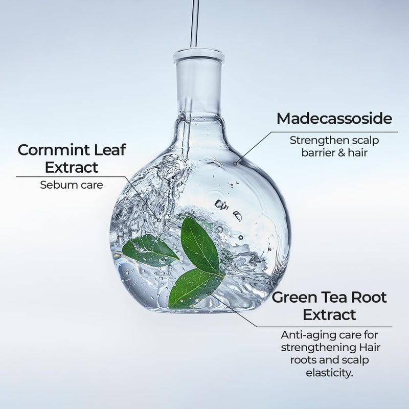 AMOS PROFESSIONAL حزمة نشطة من الشاي الأخضر لتجديد الشعر المثالي | قناع مغذي ومرطب لنمو الشعر | بلسم عميق | قناع نمو الشعر الكوري | جمال كوري - Image 3