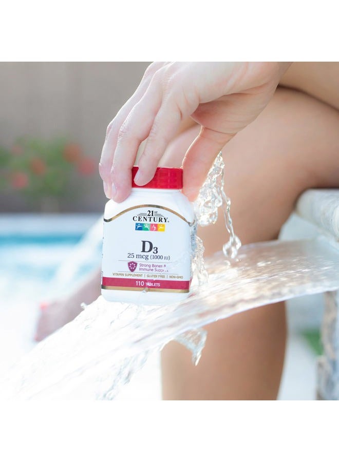 21st Century فيتامين د، 1000 وحدة دولية، 110 قرص - Image 5