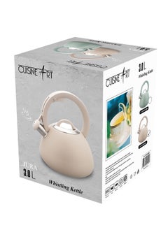 Cuisine Art JURA Stainless Steel Whistling Tea Kettle 3.0L, Beige, 201 Stainless Steel, Nylon Handle, Soft Touch Coating, Fast Boiling, 18/0 Single Bottom, Suitable for use on all stove tops - pzsku/Z6A0A20267FB8707D1A2FZ/45/_/1727254799/0a39293f-324c-42bf-8973-a85a48ba9be9