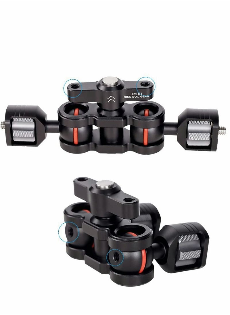 KASTWAVE - Articulating Magic Arm SLR Lightweight Gimbal Stabilizer Dual Ball Head 360 Degree Rotation For Camera Site Monitor, LED Light, Voice Recorder, Camera DSLR Monitor Video Cage - Image 1