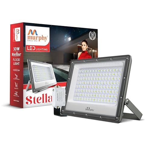 Murphy Stellar 30W LED Flood Light with Day-Night Sensor & Driver, Cool White 6500K, IP66 Waterproof, Outdoor Security & Landscape Lighting, BIS Approved, 2-Year Warranty – Pack of 1 - Image 1