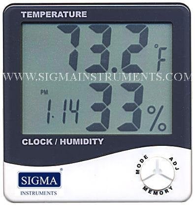 SIGMA Make Digital Temperature Humidity Time Display Meter with Alarm Clock, Wall Mount or Table Top, with inbuilt sensor - Image 2