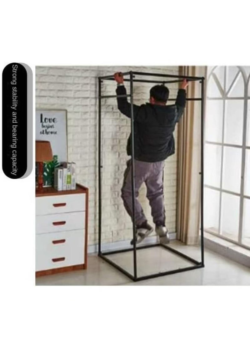 Removable square installation room with square metal drop path for changing room to better protect privacy, temporary changing room with large space design (beige, 100x100x200 cm)