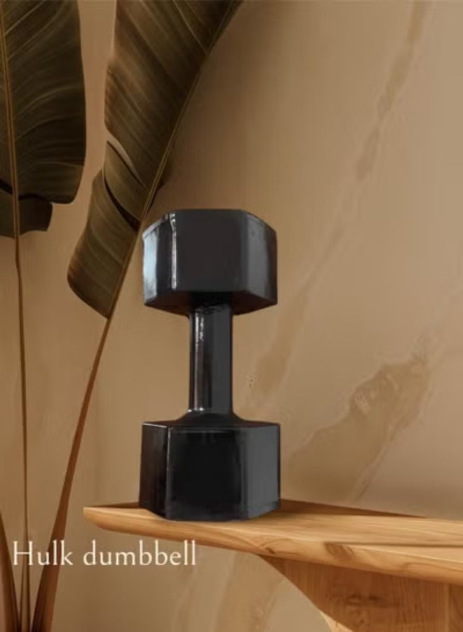 Hulk Dumbbell – Solid Glossy Rubber – 10 KG – Single Piece - Image 2
