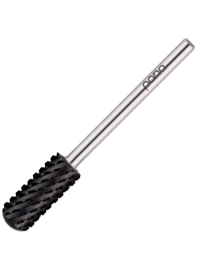 Pana Smooth Top Small Barrel 3/32" Shank Size (Dlc Black, 2X Coarse Grit) Fast Remove Acrylic Or Hard Gel Nail Drill Bit For Manicure Pedicure Salon Professional Or Beginner - Image 1