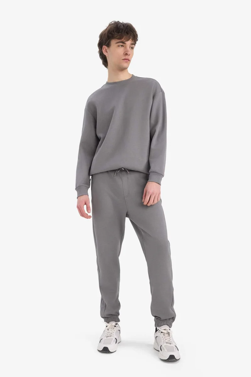 ديفاكتو Slim Fit Zipper Pocket Pique Trousers