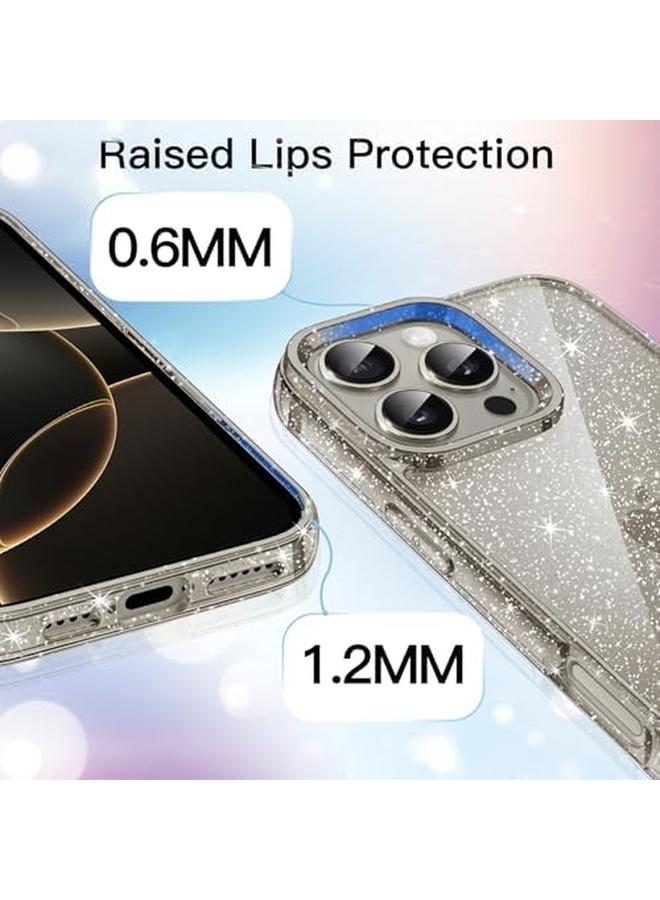 جي تيك جراب لامع لهاتف آيفون 16 برو ماكس مقاس 6.9 بوصة، غطاء هاتف مقاوم للصدمات لامع لامع لطيف للنساء والفتيات من التيتانيوم الطبيعي - Image 3