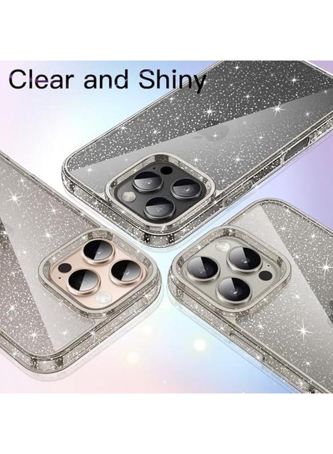 جي تيك جراب لامع لهاتف آيفون 16 برو ماكس مقاس 6.9 بوصة، غطاء هاتف مقاوم للصدمات لامع لامع لطيف للنساء والفتيات من التيتانيوم الطبيعي - Image 5