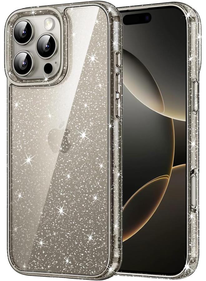 جي تيك جراب لامع لهاتف آيفون 16 برو ماكس مقاس 6.9 بوصة، غطاء هاتف مقاوم للصدمات لامع لامع لطيف للنساء والفتيات من التيتانيوم الطبيعي - Image 1